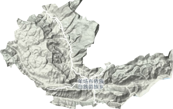 羊场布依族白族苗族乡地形地图