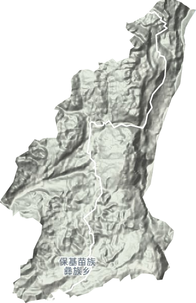 保基苗族彝族乡地形地图