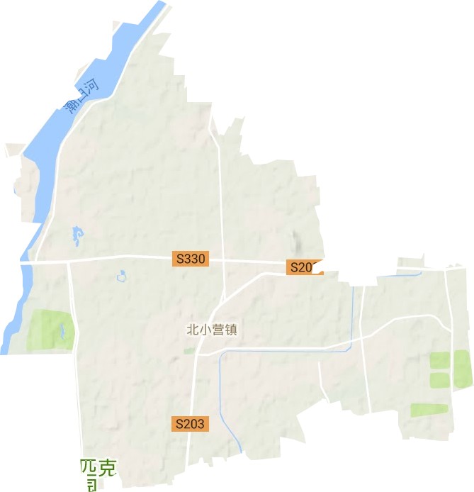 北小营镇地形地图