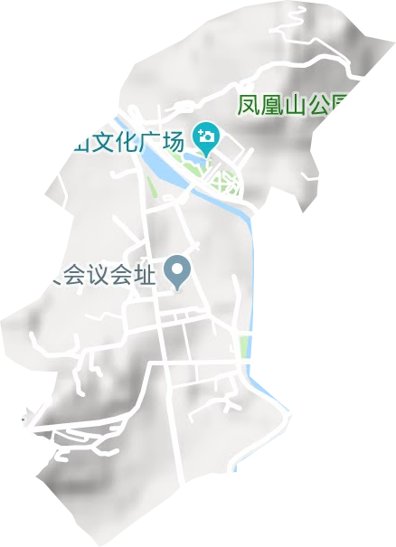 老城街道地形地图