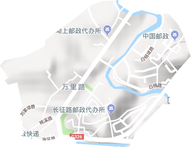 万里路街道地形地图
