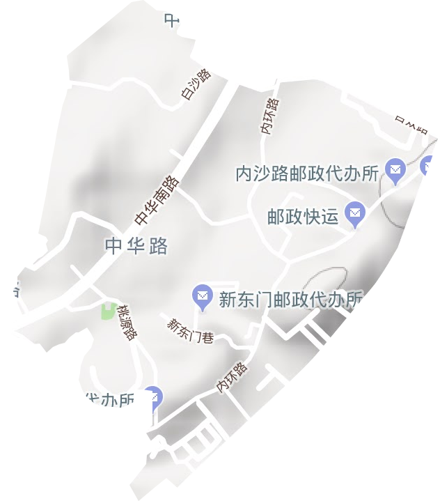 中华路街道地形地图