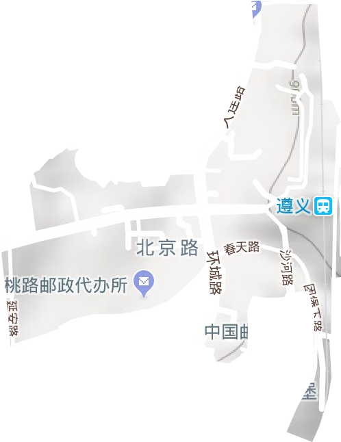 北京路街道地形地图