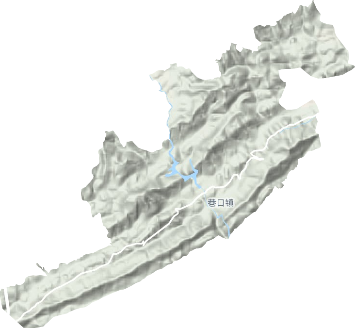 巷口镇地形地图