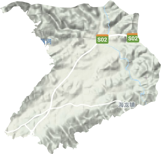 海龙镇地形地图