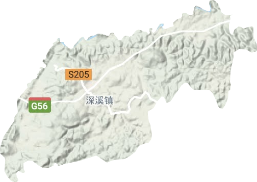 深溪镇地形地图