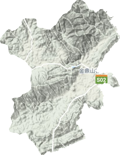 金鼎山镇地形地图