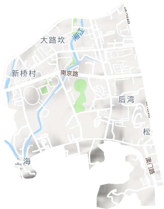 上海路街道地形地图