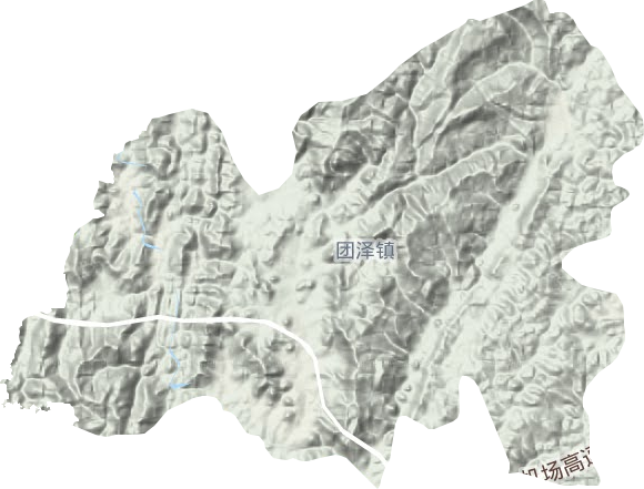 团泽镇地形地图