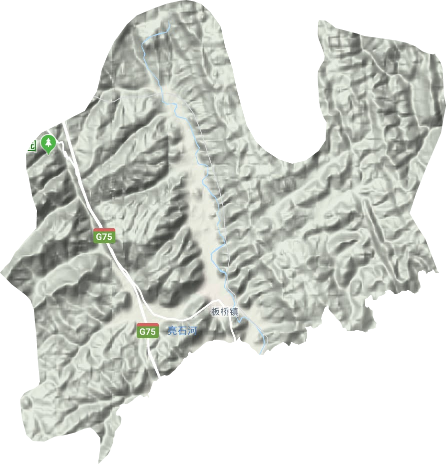 板桥镇地形地图