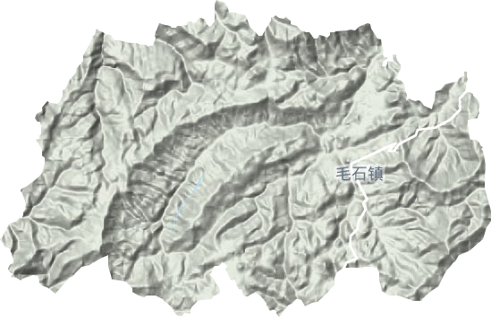 毛石镇地形地图