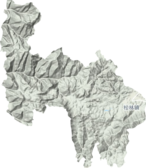 松林镇地形地图