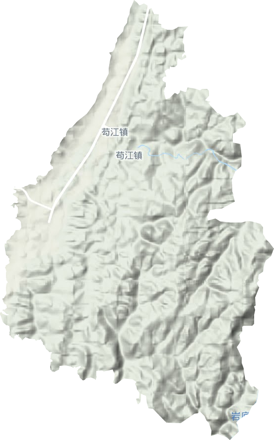 苟江镇地形地图