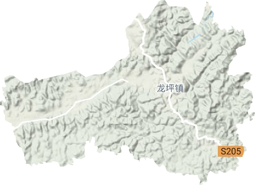 龙坪镇地形地图