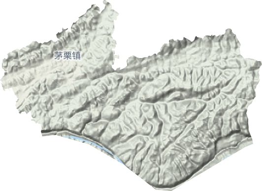茅栗镇地形地图