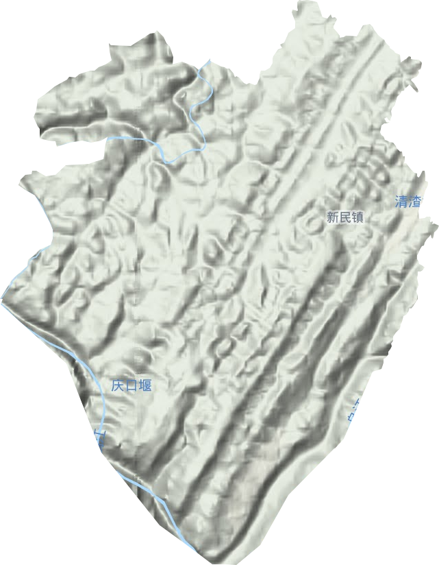 新民镇地形地图
