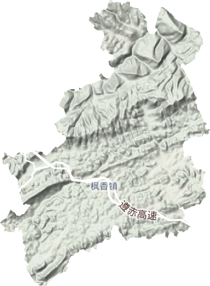 枫香镇地形地图