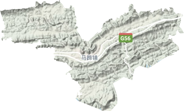 马蹄镇地形地图