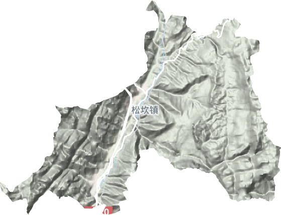 松坎镇地形地图