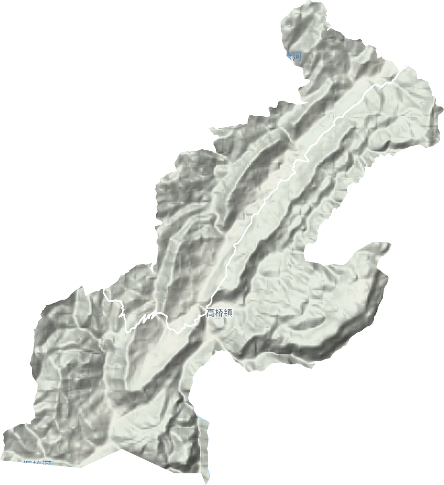 高桥镇地形地图