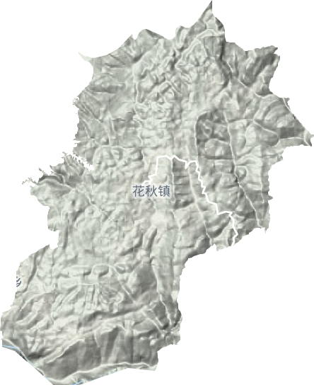 花秋镇地形地图