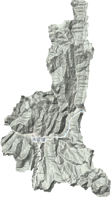 羊磴镇地形地图