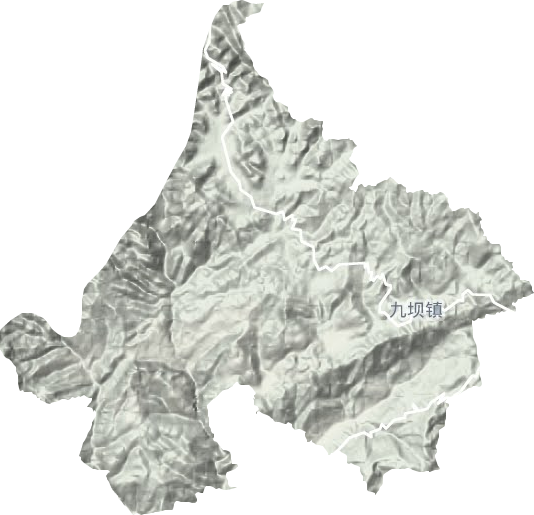 九坝镇地形地图