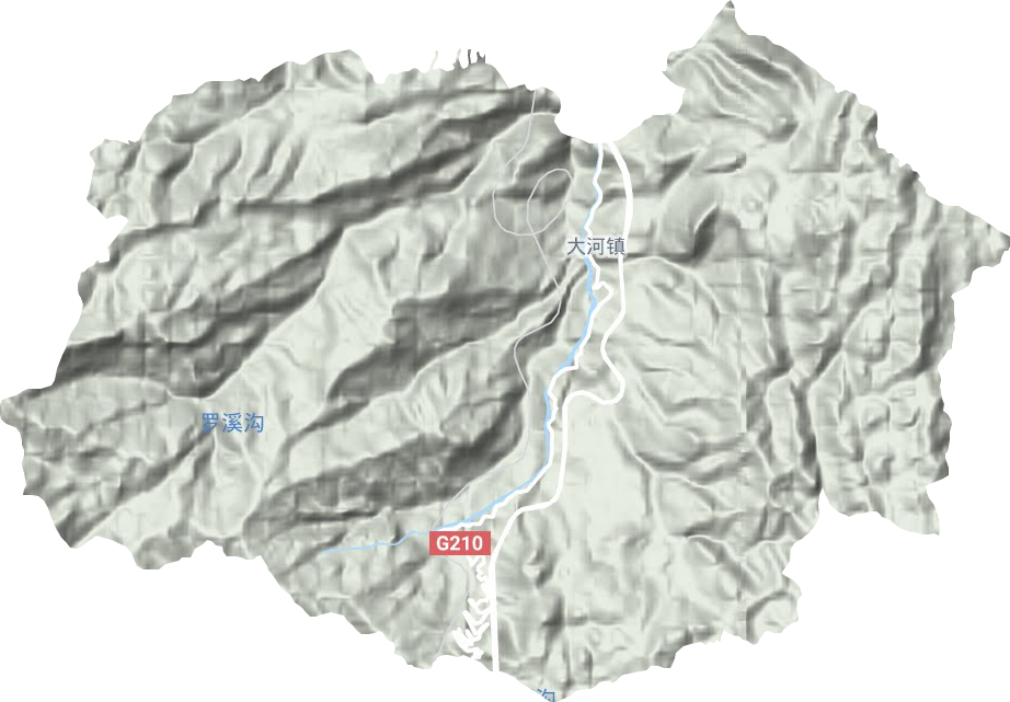 大河镇地形地图