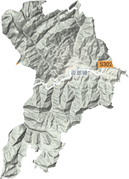 夜郎镇地形地图
