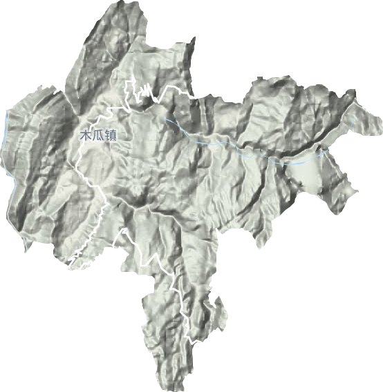 木瓜镇地形地图