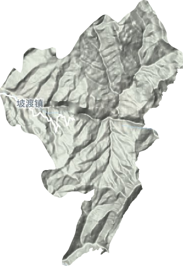 坡渡镇地形地图