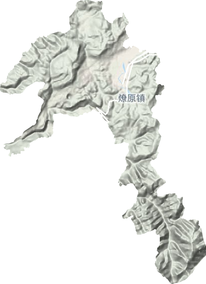燎原镇地形地图