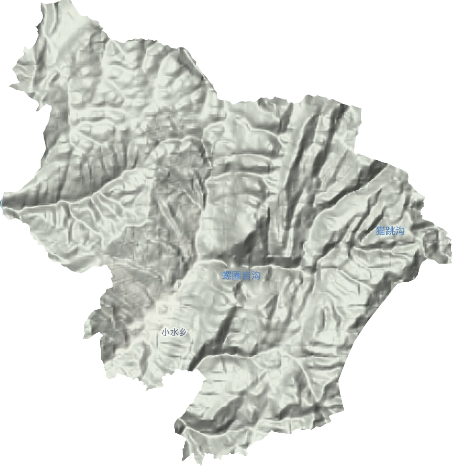 小水乡地形地图