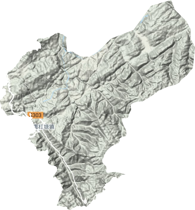 青杠塘镇地形地图