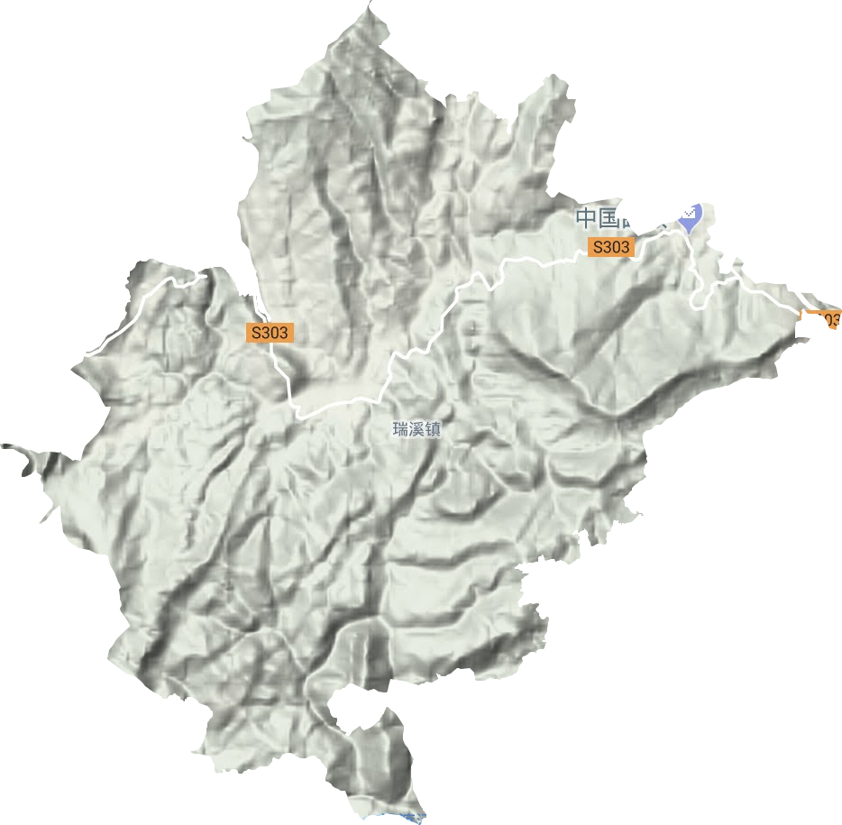 瑞溪镇地形地图