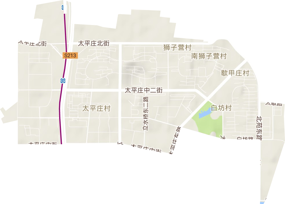 天通苑北街道地形地图