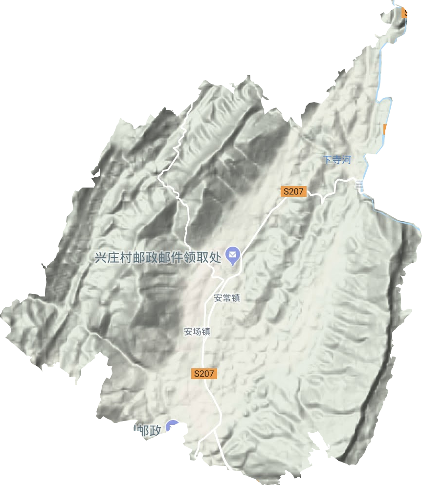 安场镇地形地图