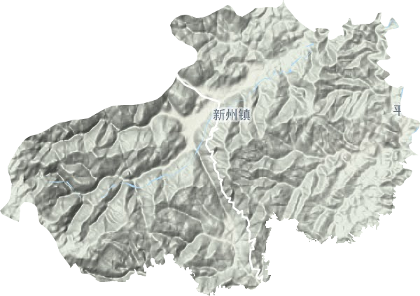 新州镇地形地图