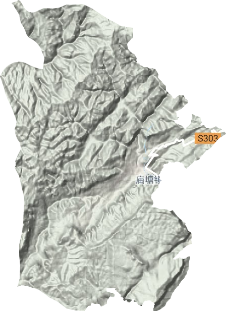 庙塘镇地形地图