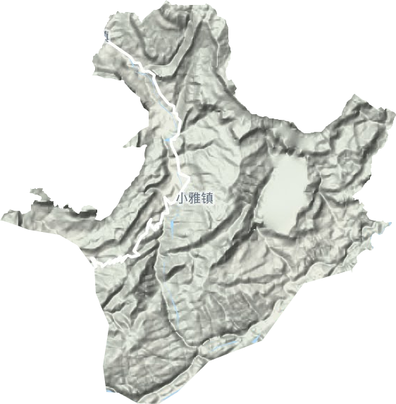 小雅镇地形地图