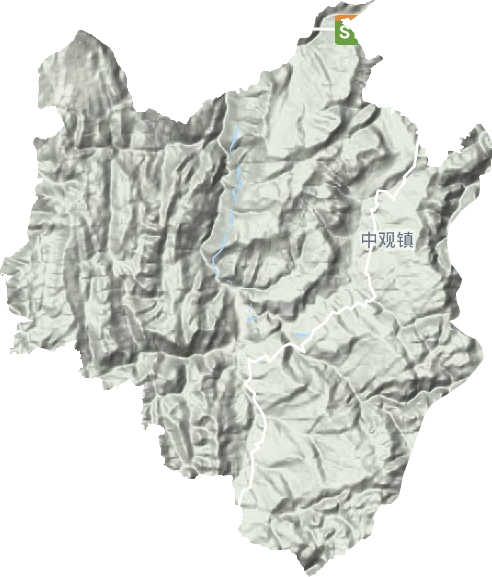 中观镇地形地图