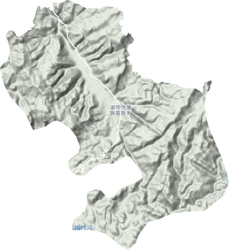 谢坝仡佬族苗族乡地形地图