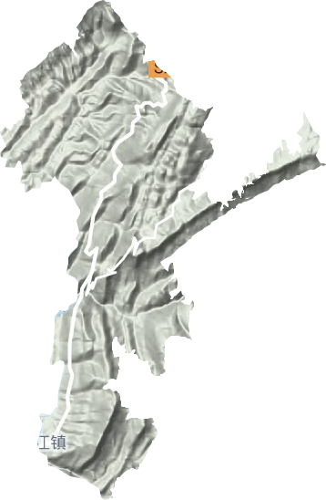 三江镇地形地图