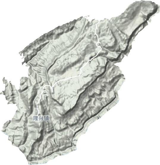 隆兴镇地形地图