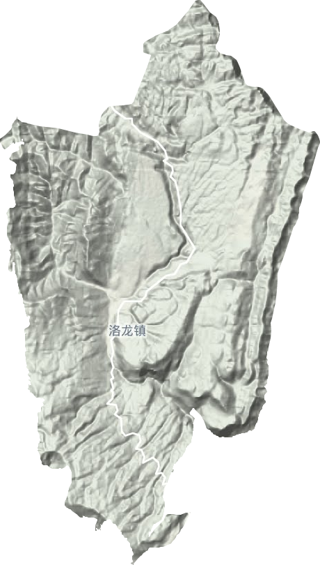 洛龙镇地形地图