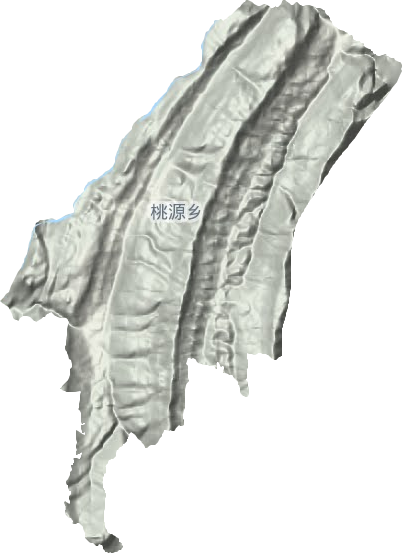 桃源乡地形地图