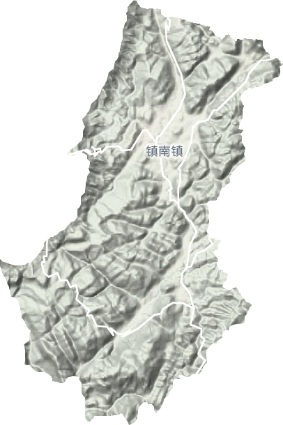 镇南镇地形地图