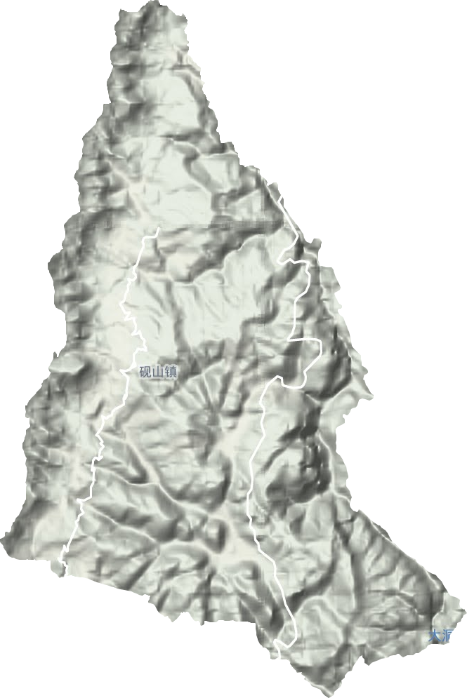 砚山镇地形地图