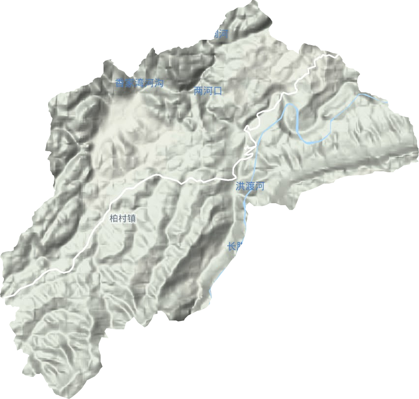 柏村镇地形地图