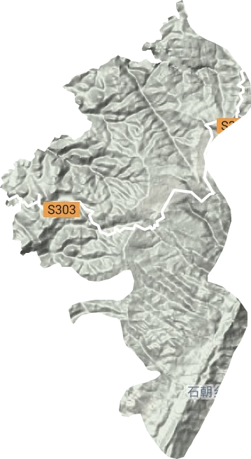石朝乡地形地图